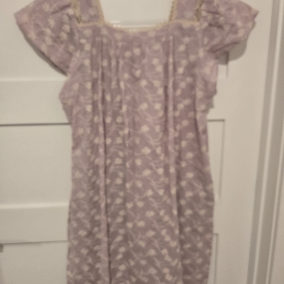 Umgee Lilac Dress with Cream Lace & Pockets Festival Boho - Picture 4 of 4